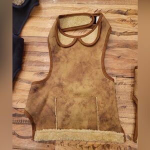 Brown Sherpa-lined Dog Vest